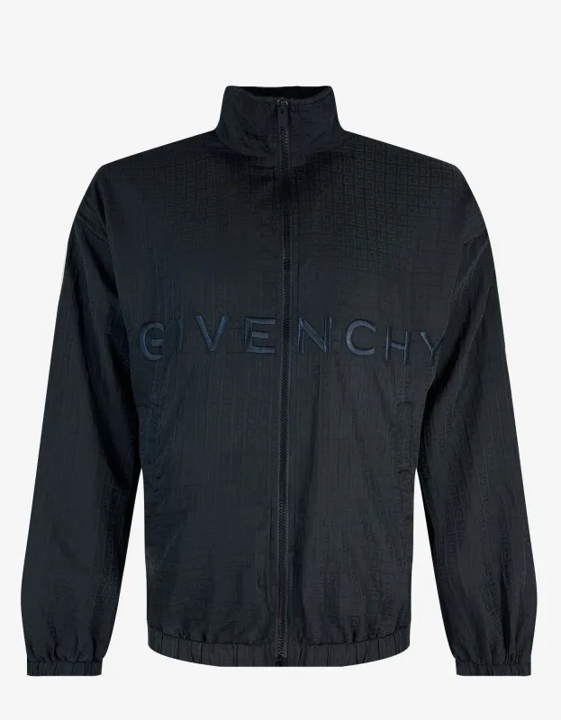 Givenchy Midnight Blue 4G Logo Nylon Track Jacket sold by Zoo Fashions