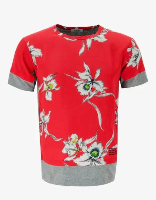 Valentino Hawaii Orchid Print T-Shirt sold by Zoo Fashions