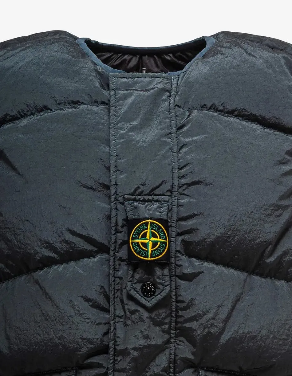 Stone Island Grey Reversible Nylon Metal Down Gilet sold by Zoo Fashions product image thumbnail 5