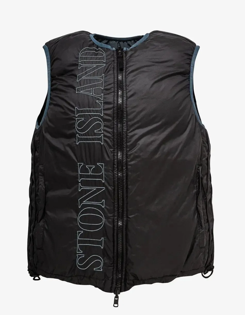 Stone Island Grey Reversible Nylon Metal Down Gilet sold by Zoo Fashions product image thumbnail 3