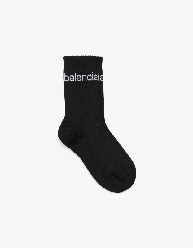 Balenciaga Black Bal.com Socks sold by Zoo Fashions