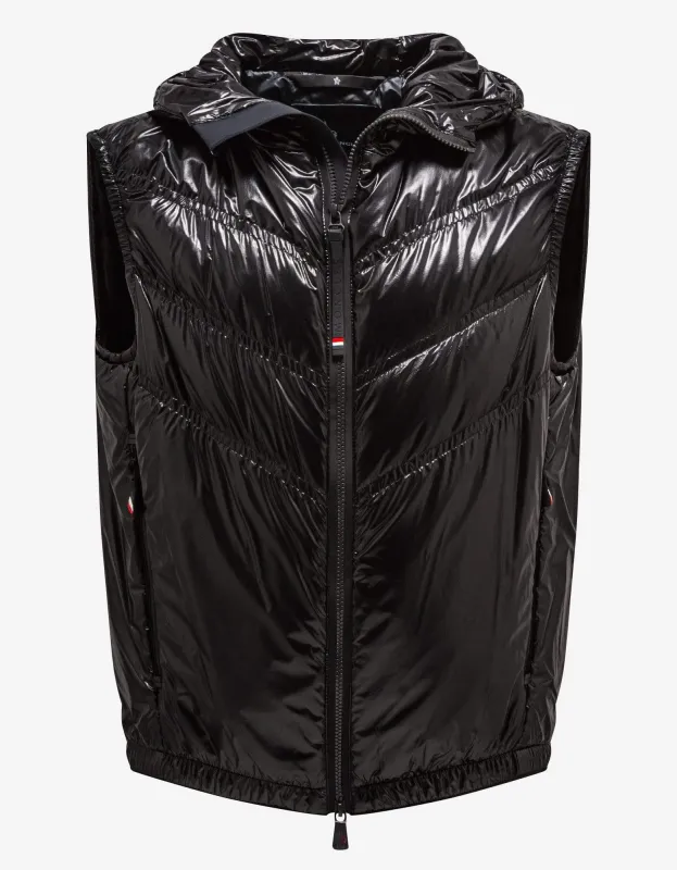 Moncler Grenoble Salantin Black Nylon Down Gilet sold by Zoo Fashions