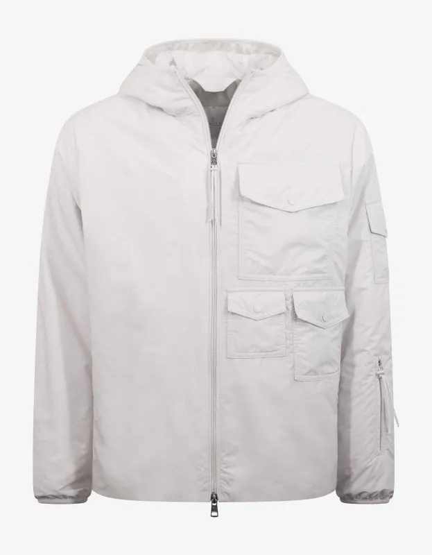 Moncler Rila White Nylon Down Jacket sold by Zoo Fashions