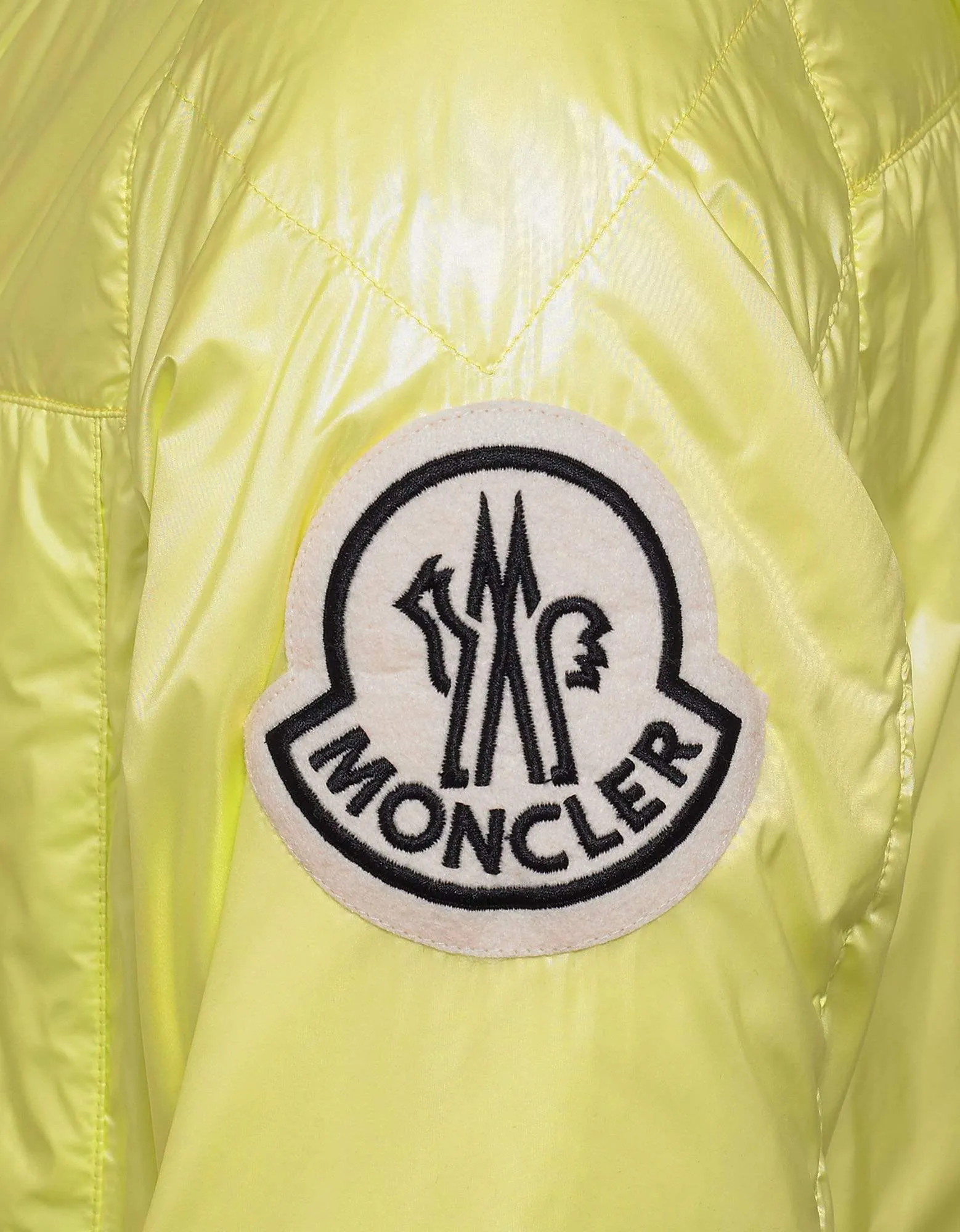 Moncler Lafond Yellow Nylon Down Jacket sold by Zoo Fashions product image thumbnail 5