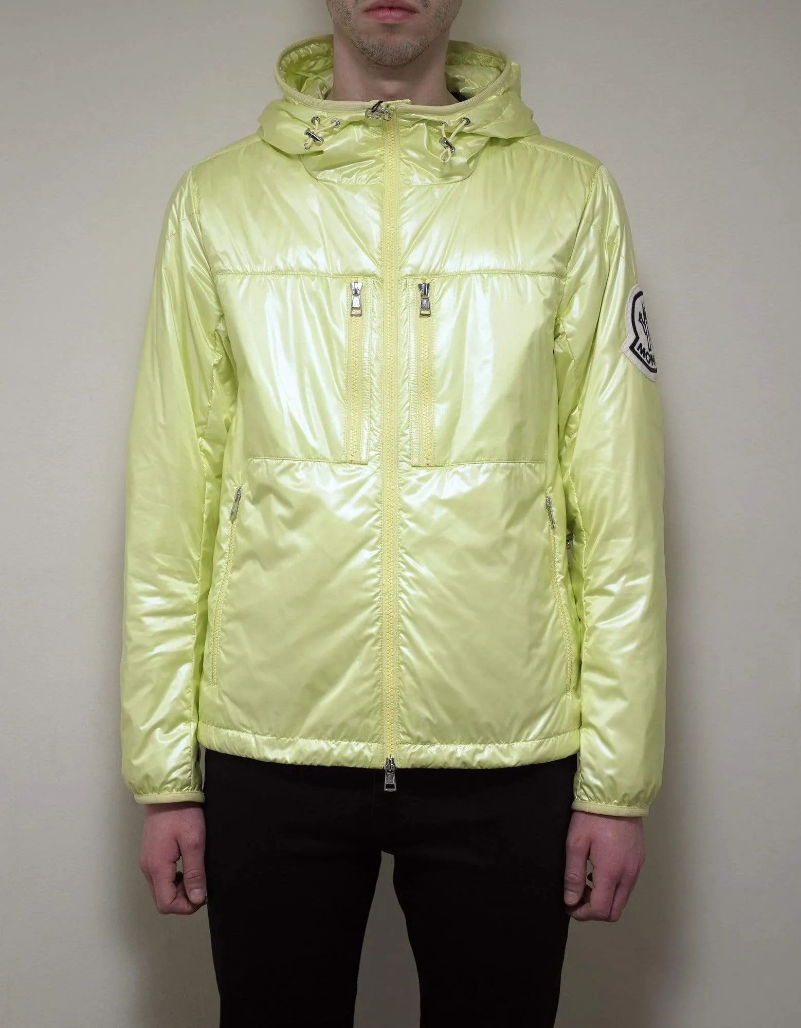 Moncler Lafond Yellow Nylon Down Jacket sold by Zoo Fashions product image thumbnail 3