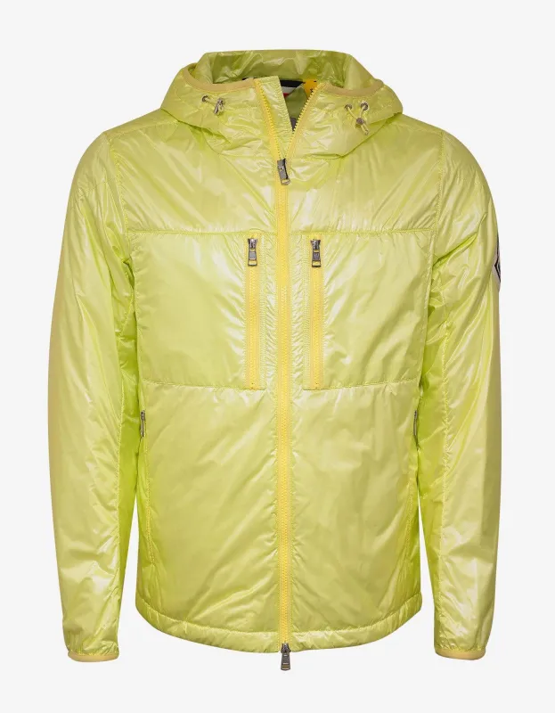 Moncler Lafond Yellow Nylon Down Jacket sold by Zoo Fashions