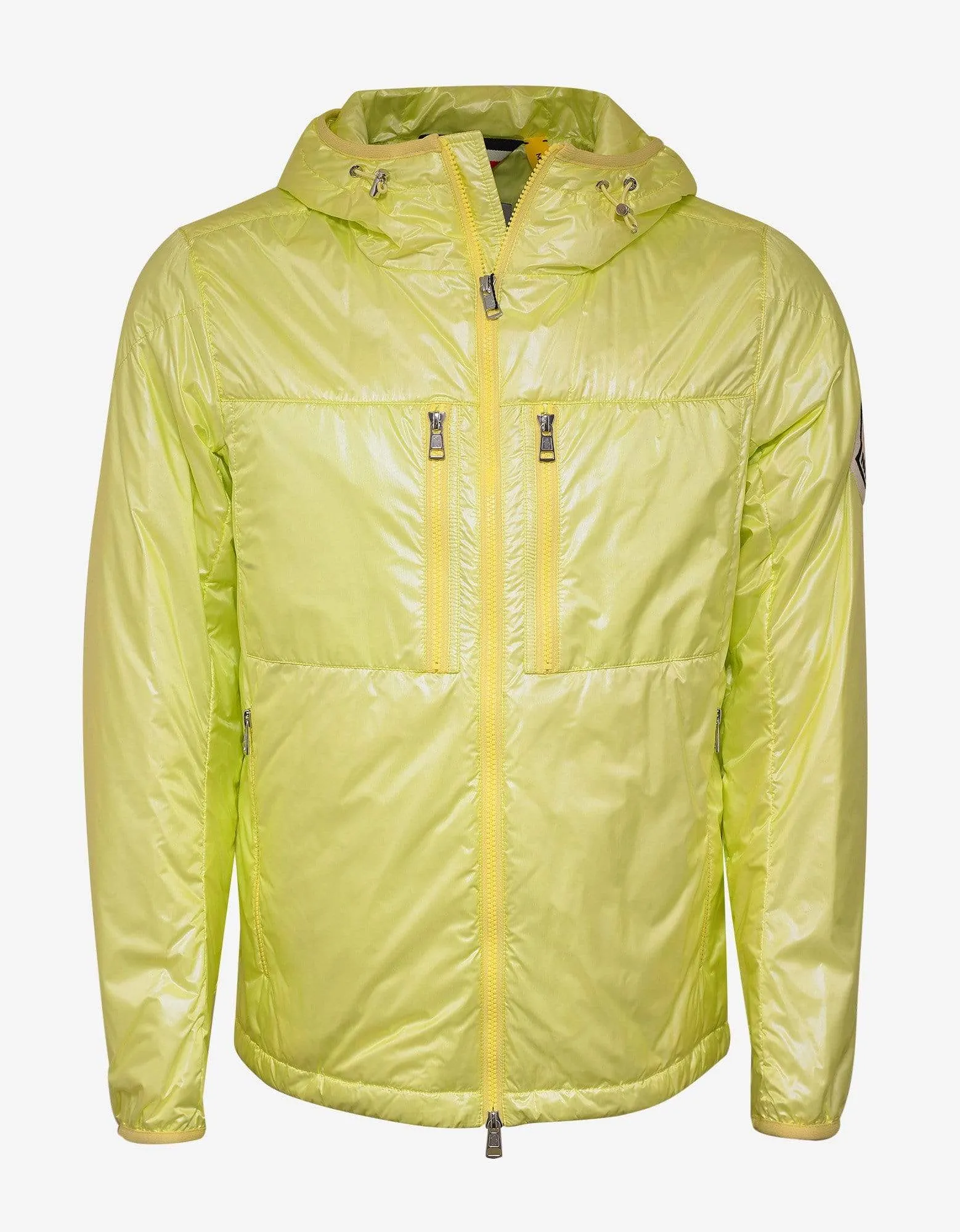 Moncler Lafond Yellow Nylon Down Jacket sold by Zoo Fashions