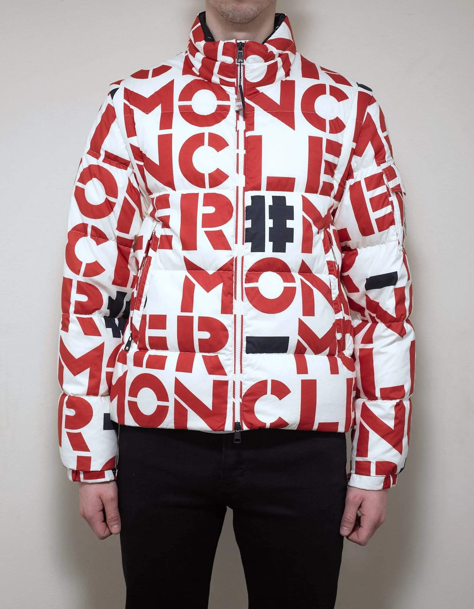 Moncler Jehan All-Over Logo Print Nylon Down Jacket sold by Zoo Fashions product image thumbnail 4