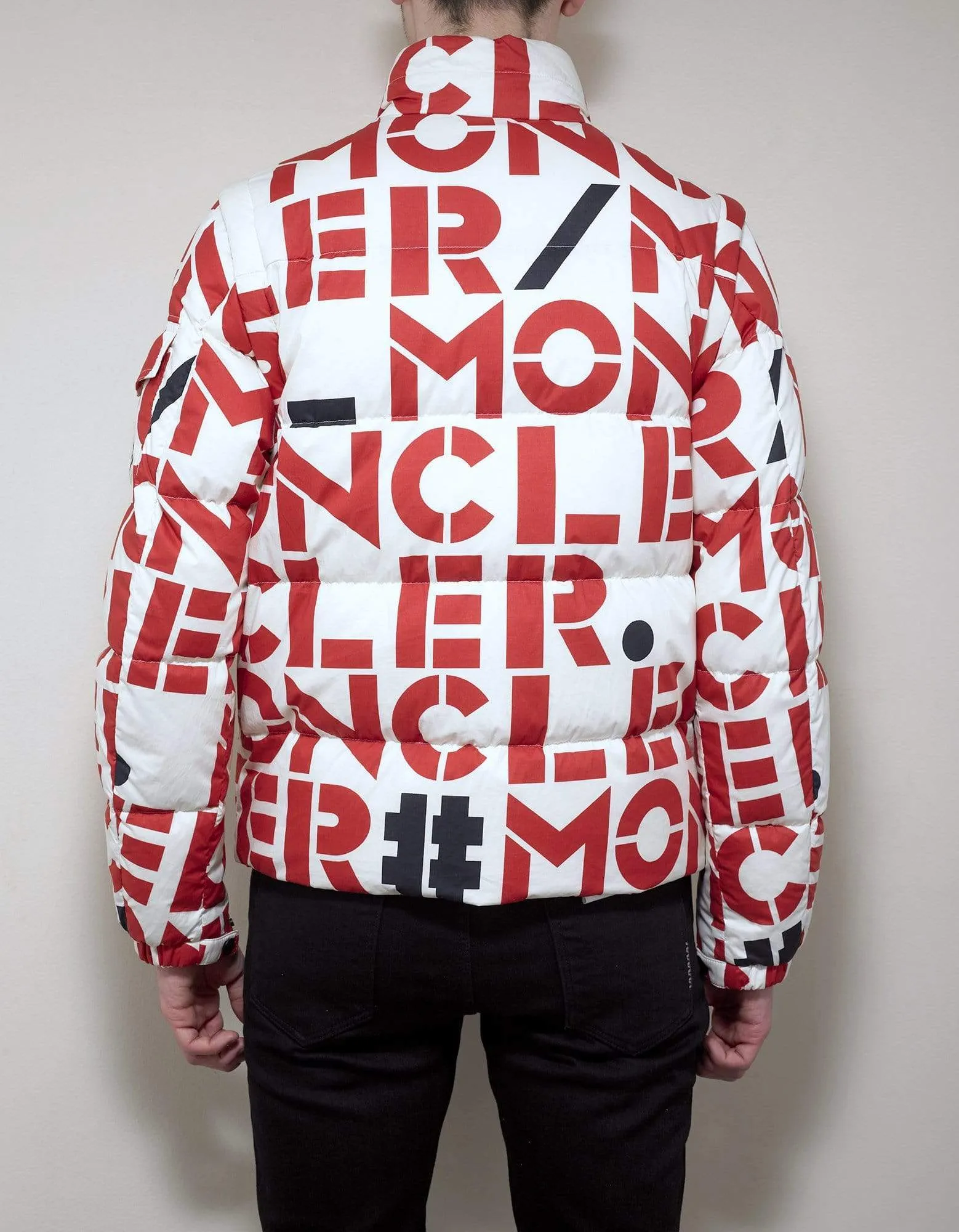 Moncler Jehan All-Over Logo Print Nylon Down Jacket sold by Zoo Fashions product image thumbnail 3