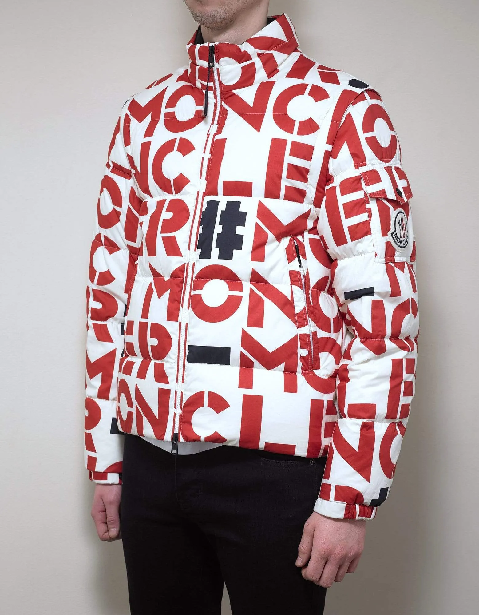 Moncler Jehan All-Over Logo Print Nylon Down Jacket sold by Zoo Fashions product image thumbnail 2