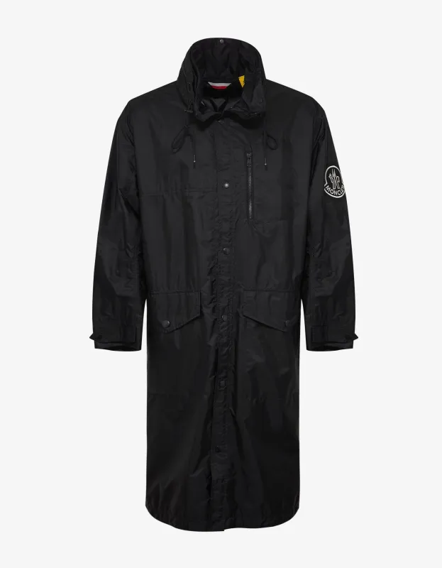 Moncler Greg Black Nylon Parka sold by Zoo Fashions