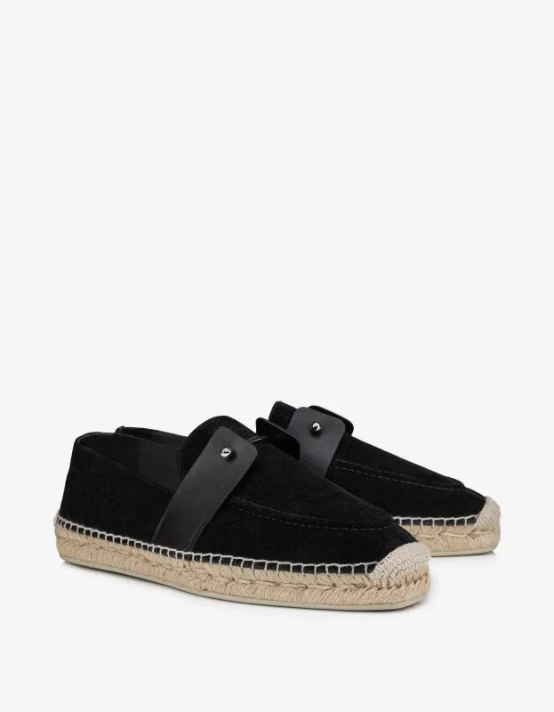 Christian Louboutin Chambespadrille Flat Black Espadrilles sold by Zoo Fashions