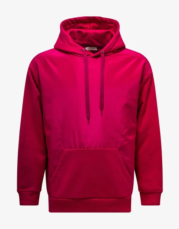 Valentino Pink Washed Taffeta Panel Hoodie sold by Zoo Fashions