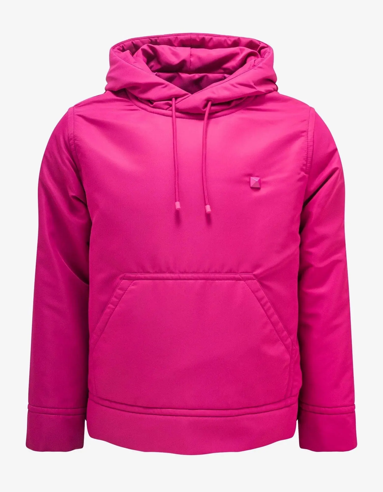 Valentino Pink PP Stud Detail Nylon Hoodie sold by Zoo Fashions