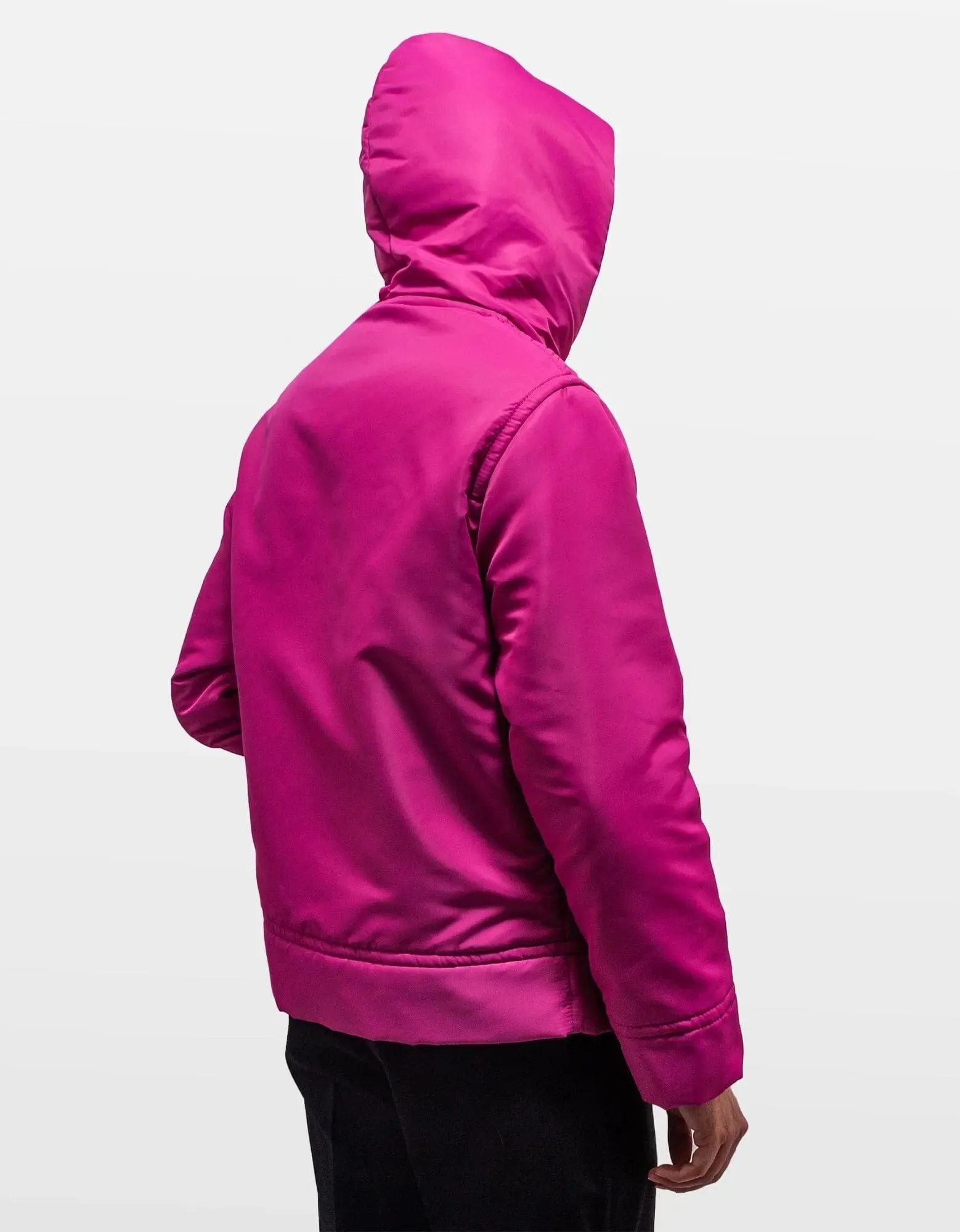Valentino Pink PP Stud Detail Nylon Hoodie sold by Zoo Fashions product image thumbnail 5
