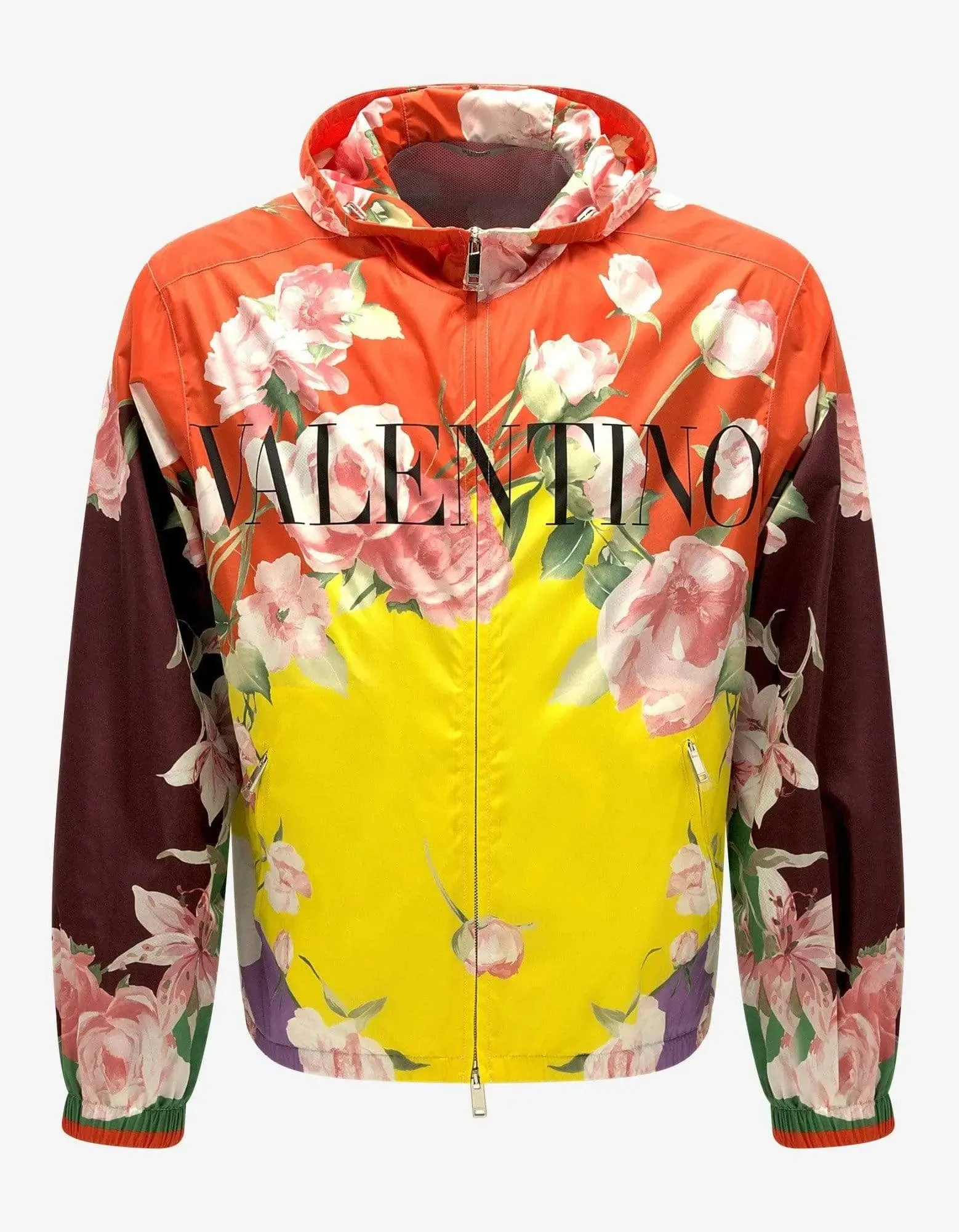 Valentino Flying Flowers Print Nylon Windbreaker sold by Zoo Fashions