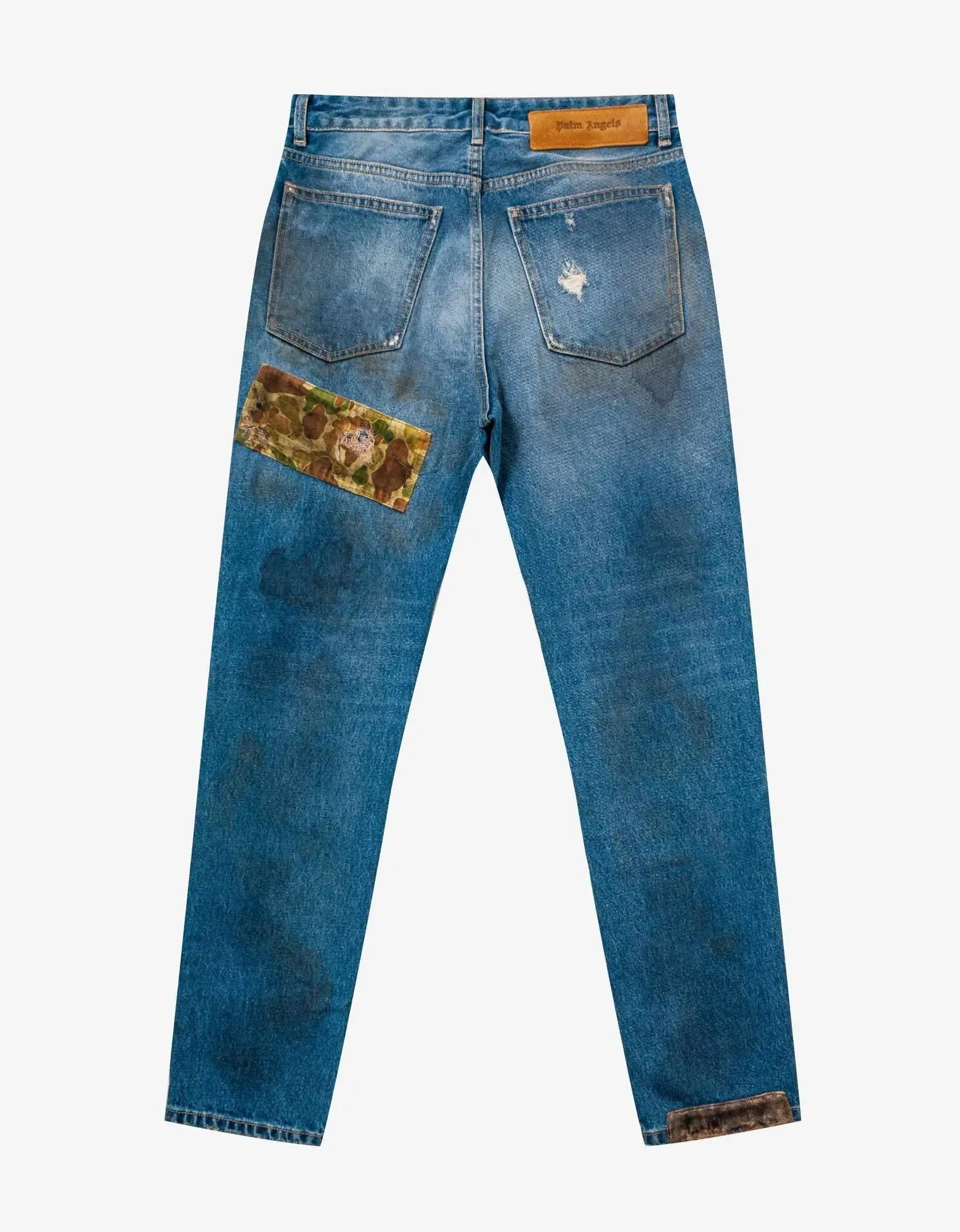 Palm Angels Blue Curved Palm Tree Regular Jeans sold by Zoo Fashions product image thumbnail 2