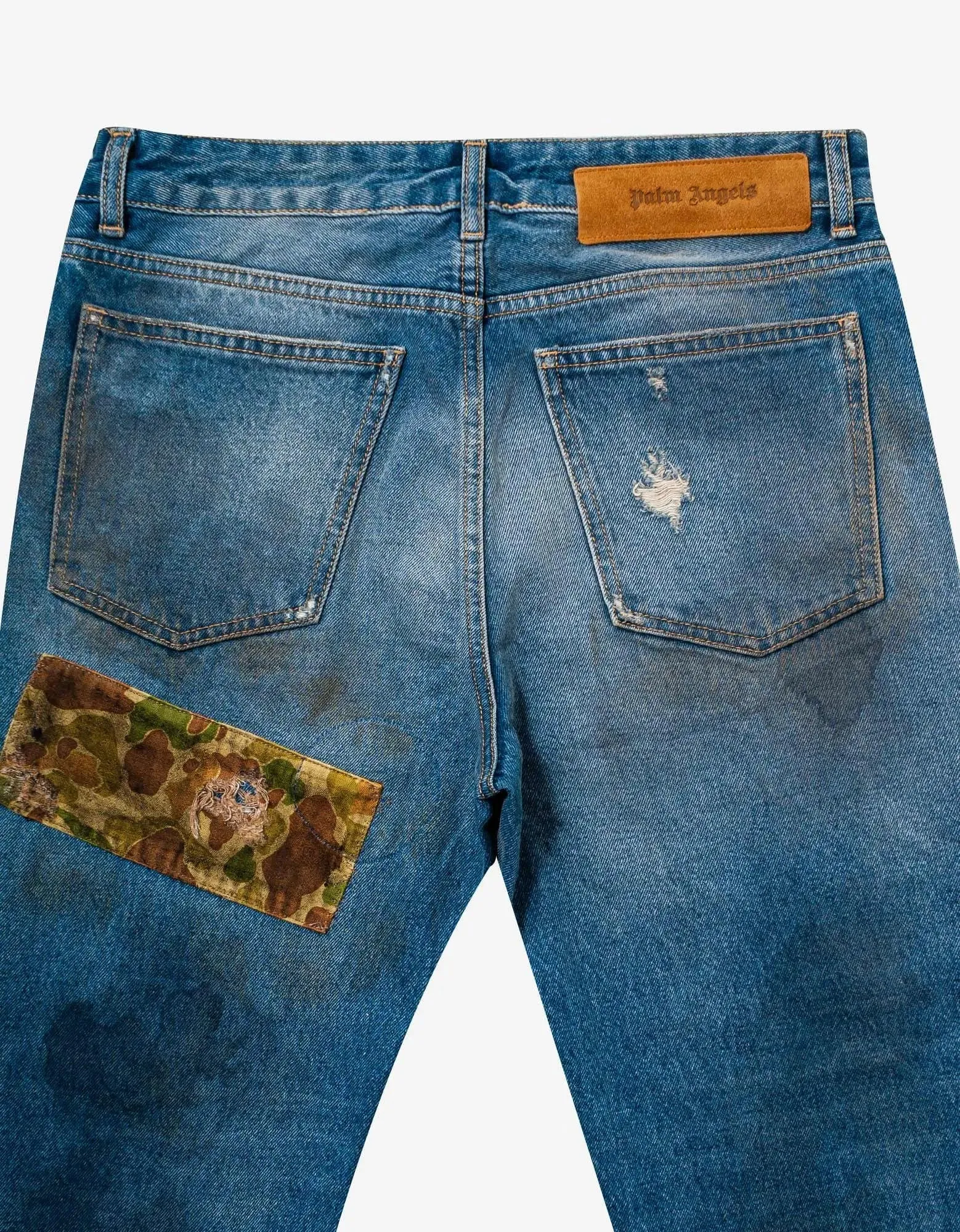 Palm Angels Blue Curved Palm Tree Regular Jeans sold by Zoo Fashions product image thumbnail 5