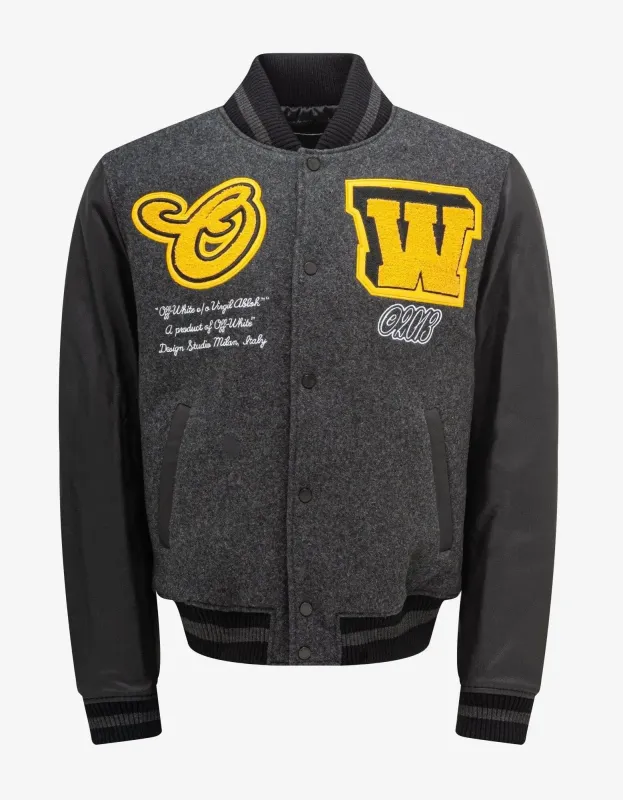 Off-White Grey Cat Varsity Jacket made by Off-White