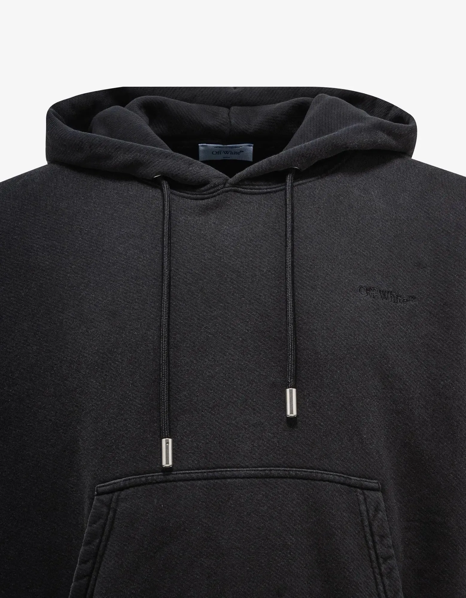 Off-White Black Eyelet Diags Hoodie sold by Zoo Fashions product image thumbnail 4