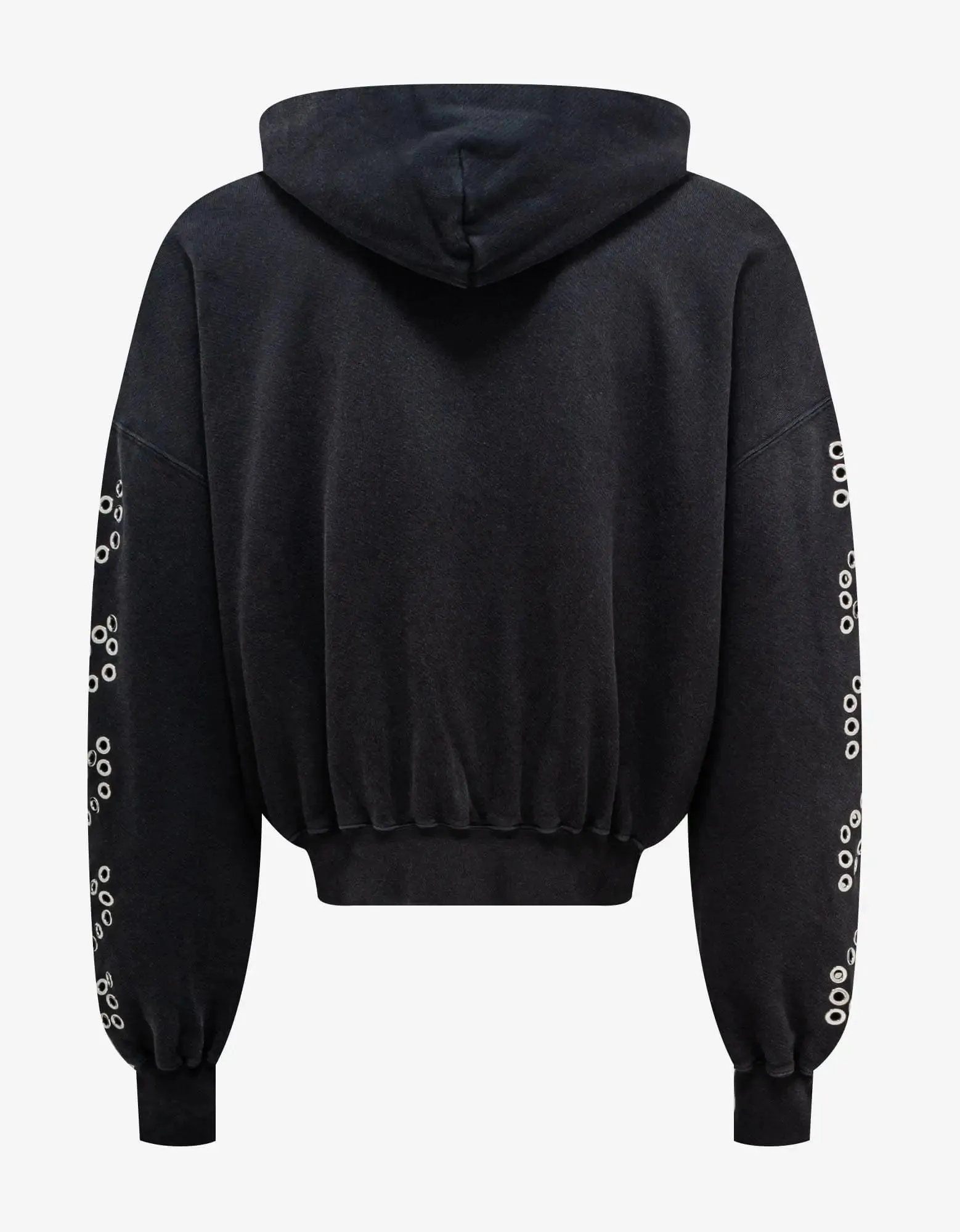Off-White Black Eyelet Diags Hoodie sold by Zoo Fashions product image thumbnail 2