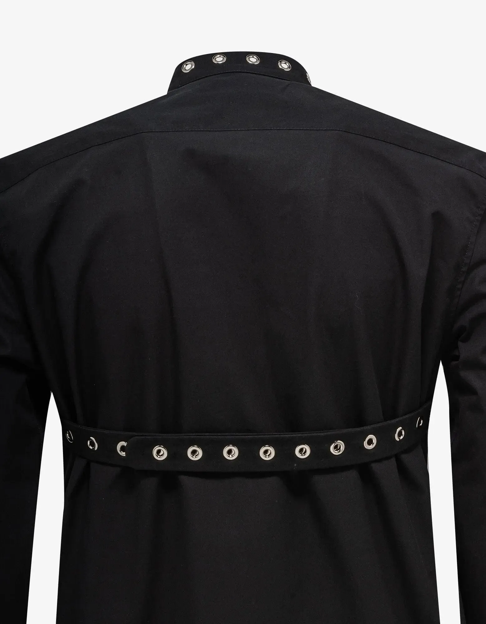 Off-White Black Eyelet Collar Shirt sold by Zoo Fashions product image thumbnail 4