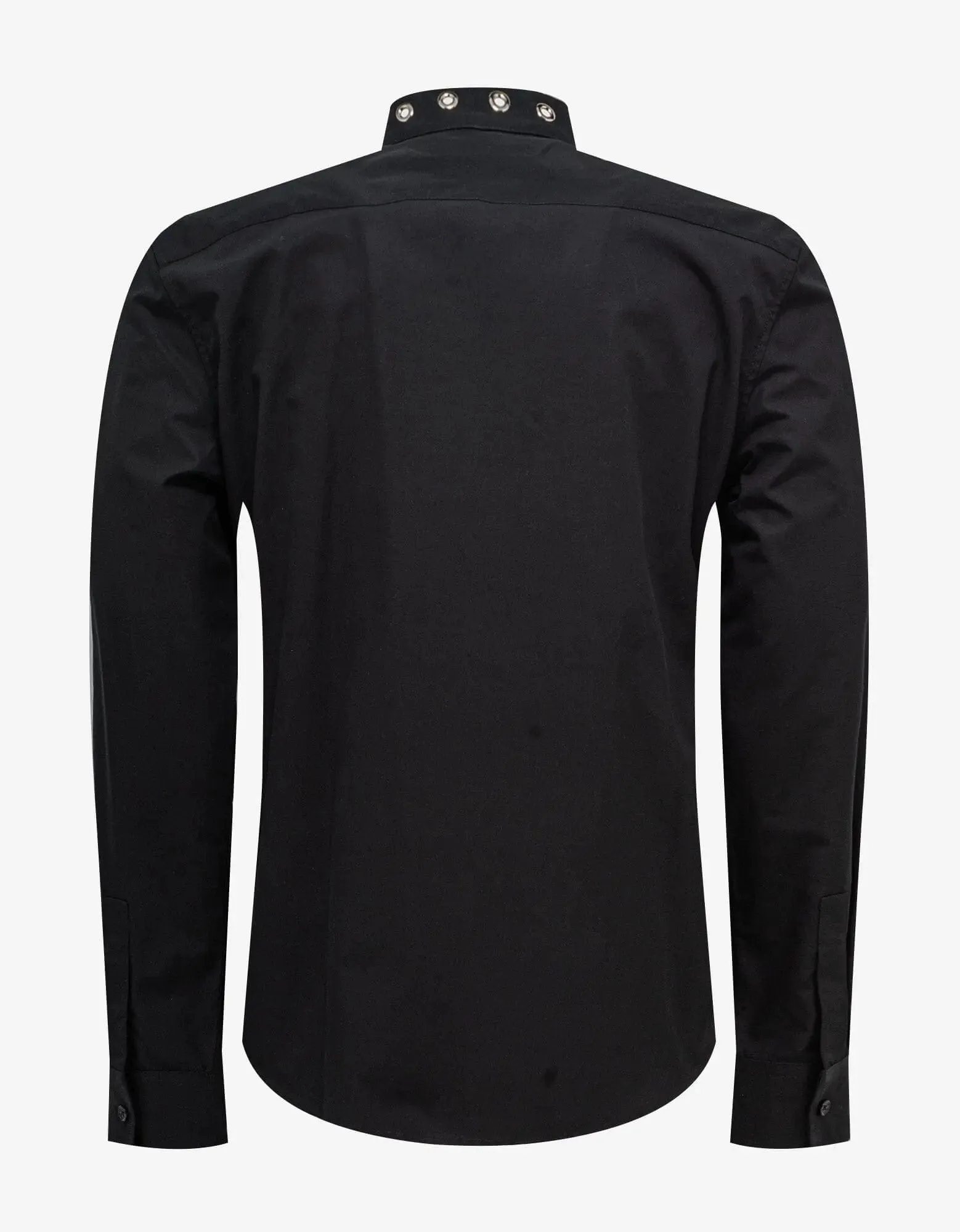 Off-White Black Eyelet Collar Shirt sold by Zoo Fashions product image thumbnail 2