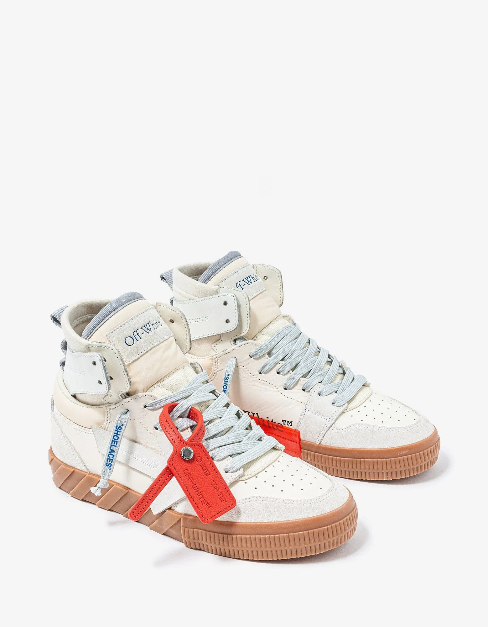 Off-White Floating Arrow White High Top Trainers sold by Zoo Fashions