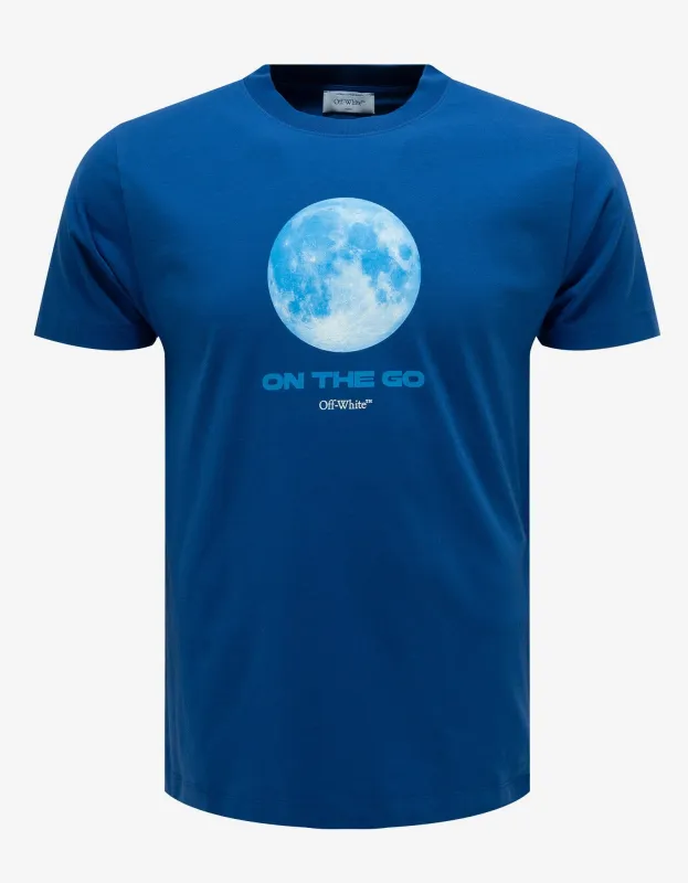Off-White Blue On The Go Moon Slim T-Shirt sold by Zoo Fashions