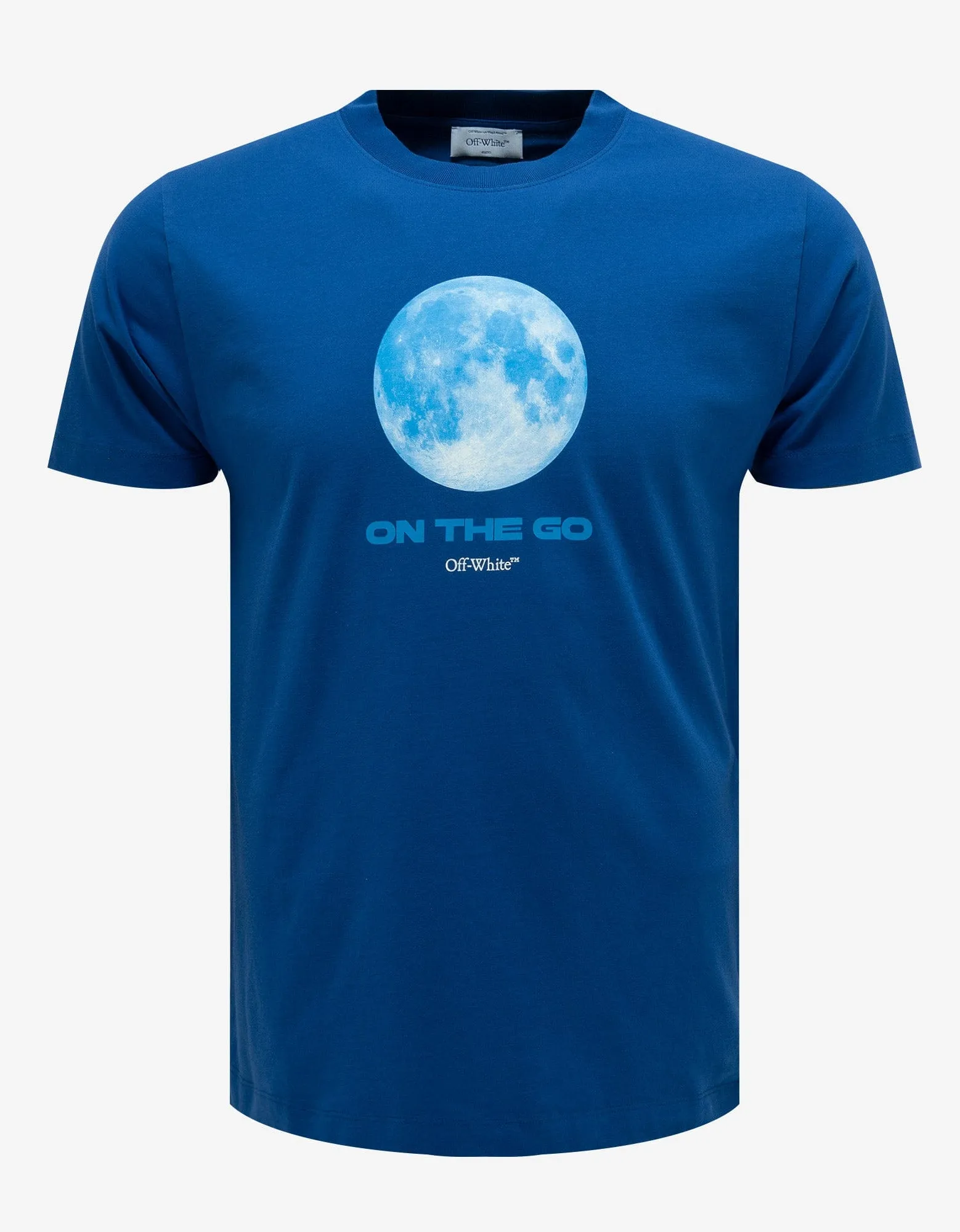 Off-White Blue On The Go Moon Slim T-Shirt sold by Zoo Fashions
