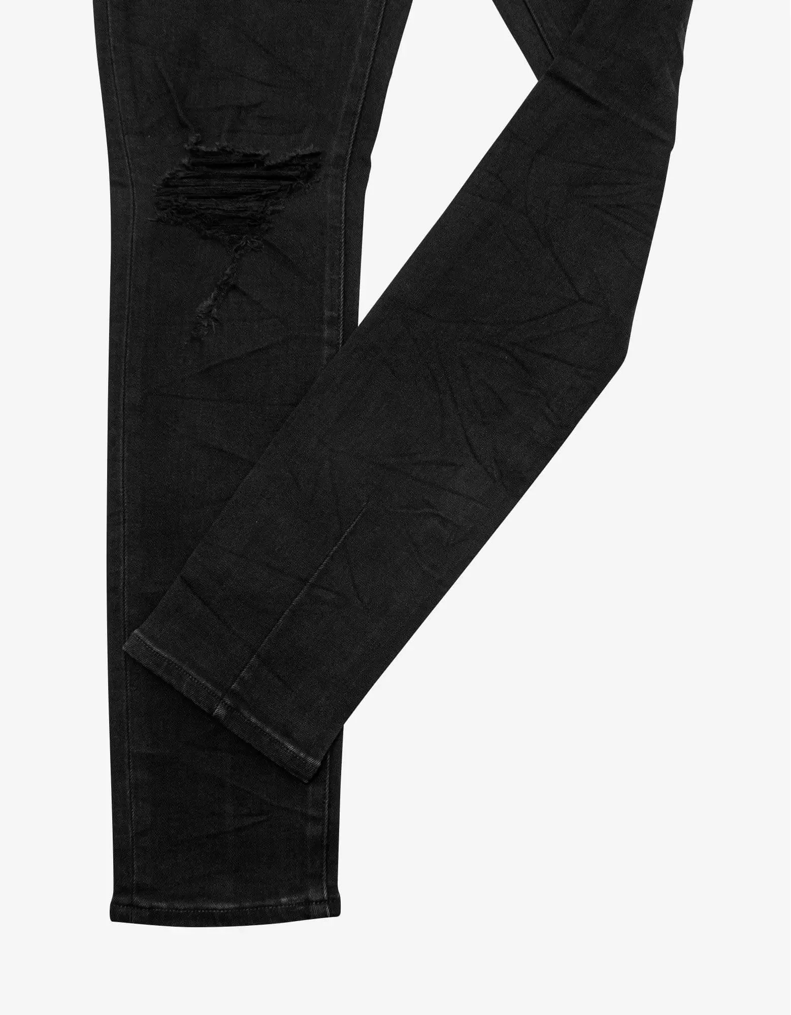 Neuw Rebel Skinny Friction Distressed Black Jeans sold by Zoo Fashions product image thumbnail 5