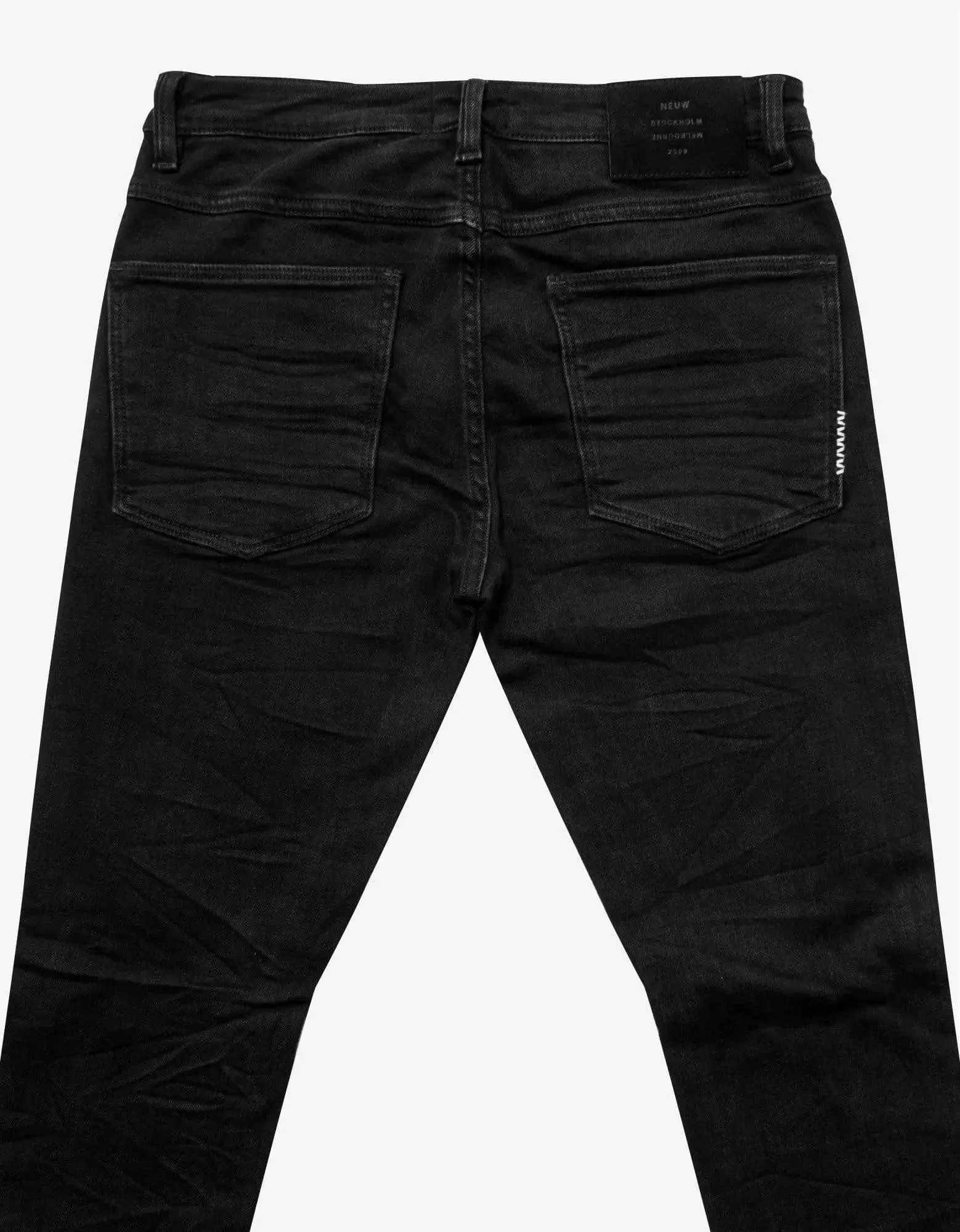 Neuw Rebel Skinny Friction Distressed Black Jeans sold by Zoo Fashions product image thumbnail 4