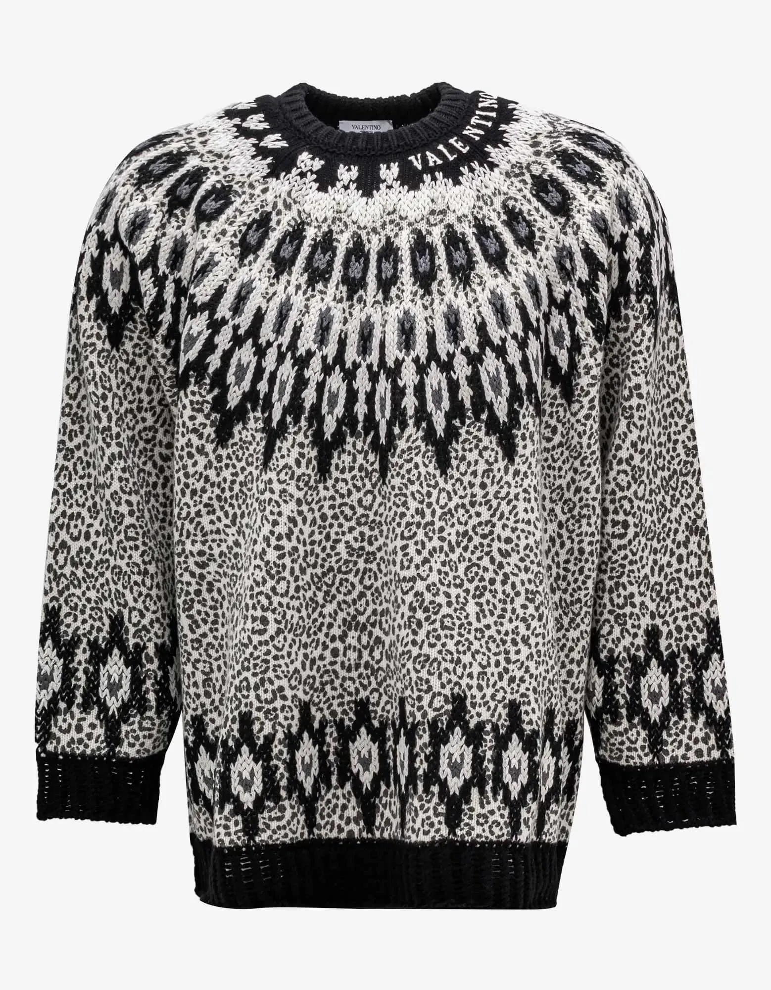 Valentino Animalier Graphic Wool Sweater sold by Zoo Fashions