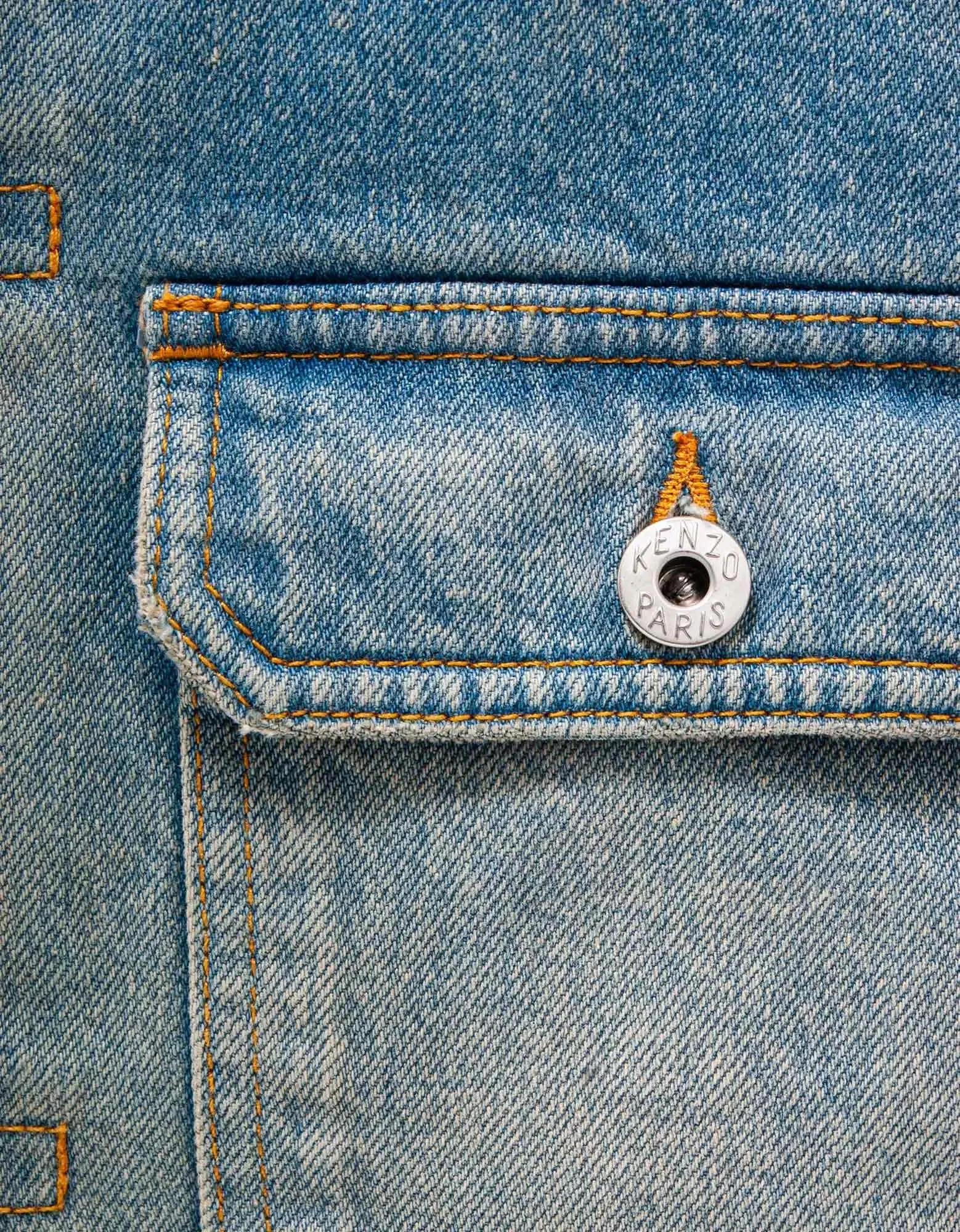 Kenzo Blue Stonewash Denim Jacket sold by Zoo Fashions product image thumbnail 3