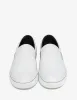 Lanvin Aged White Leather Slip On Trainers sold by Zoo Fashions