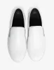Lanvin Aged White Leather Slip On Trainers sold by Zoo Fashions