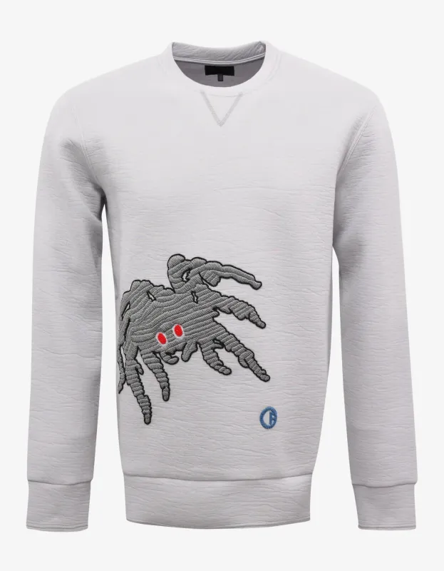 Lanvin 'Groovin Spider' Ecru Sweatshirt sold by Zoo Fashions