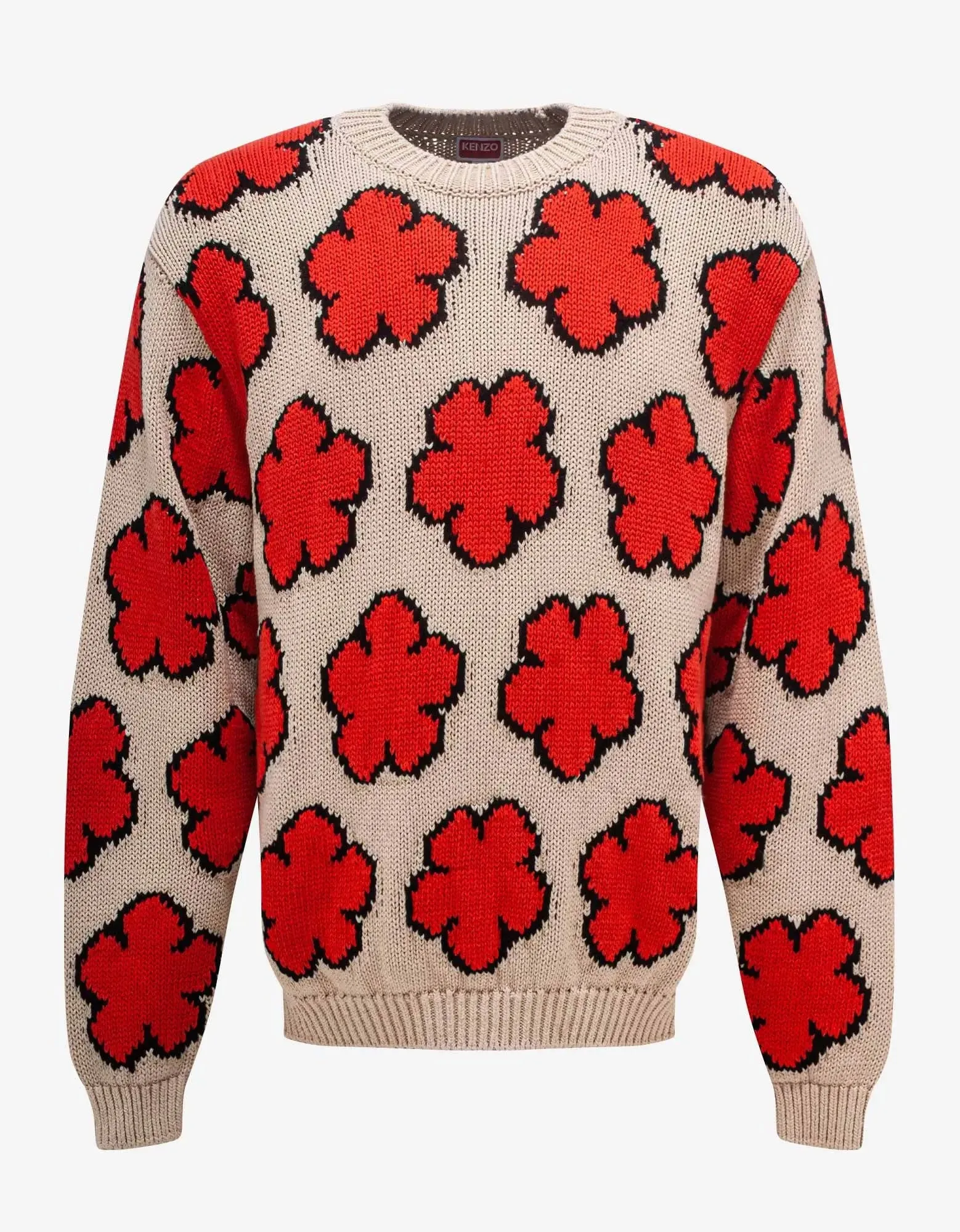 Kenzo Ecru 'Boke Flower' Sweater sold by Zoo Fashions