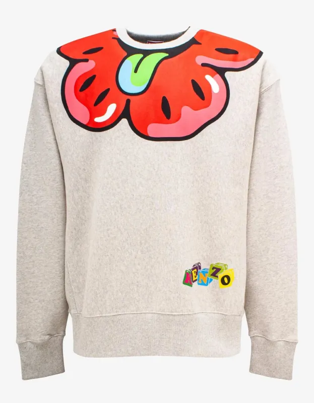 Kenzo Grey 'Boke Boy' Sweatshirt made by Kenzo