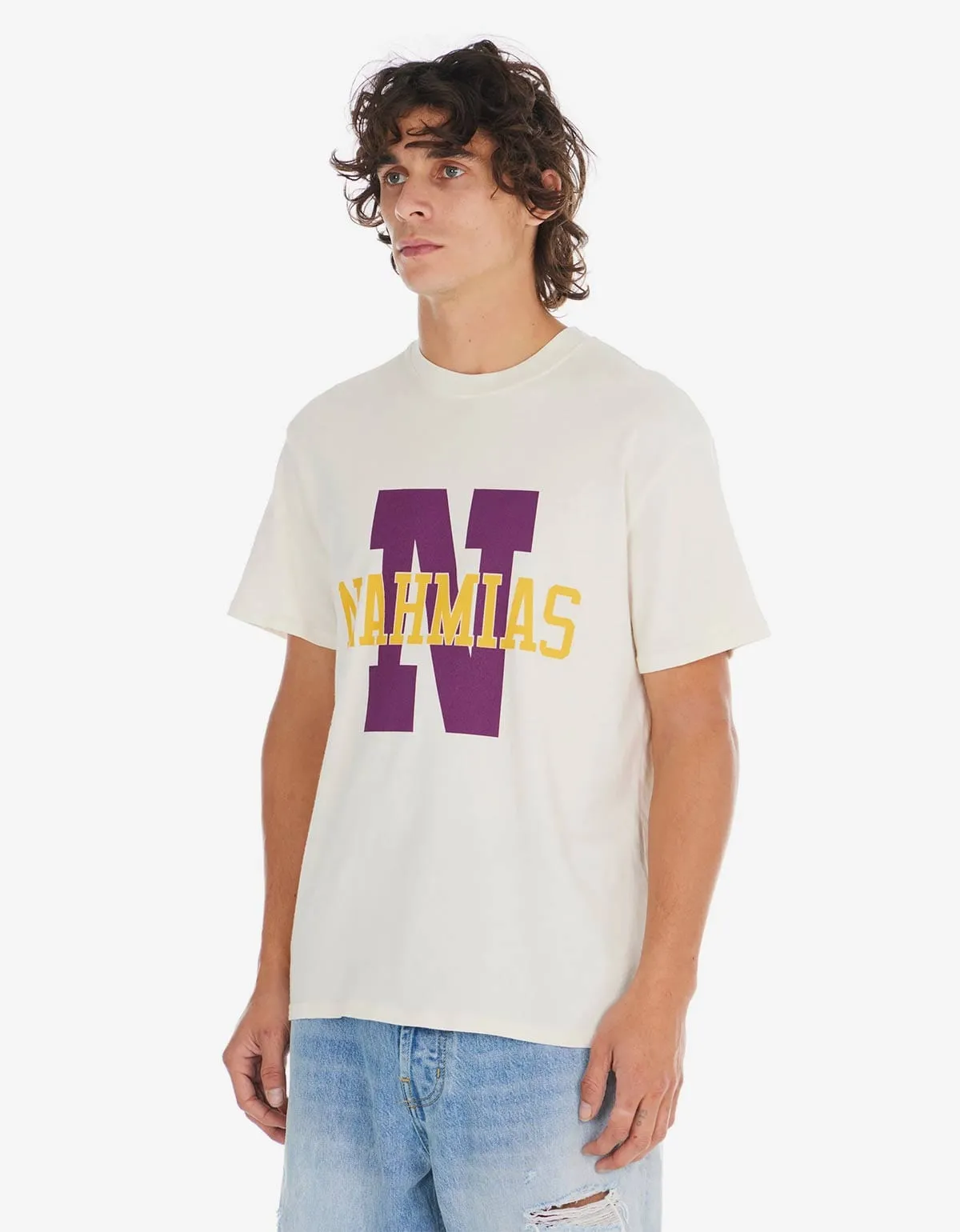 Nahmias White Teams T-Shirt sold by Zoo Fashions product image thumbnail 2