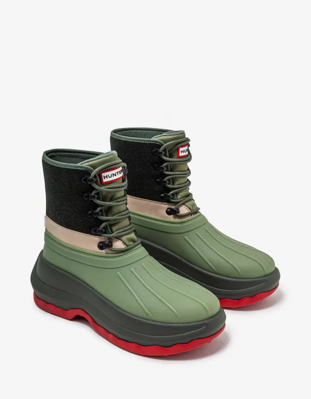 Kenzo Hunter Green Utilitarian Ankle Boots sold by Zoo Fashions