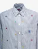 Kenzo Grey 'Kenzo Target Embroidered Striped Shirt sold by Zoo Fashions
