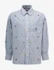 Kenzo Grey 'Kenzo Target Embroidered Striped Shirt sold by Zoo Fashions