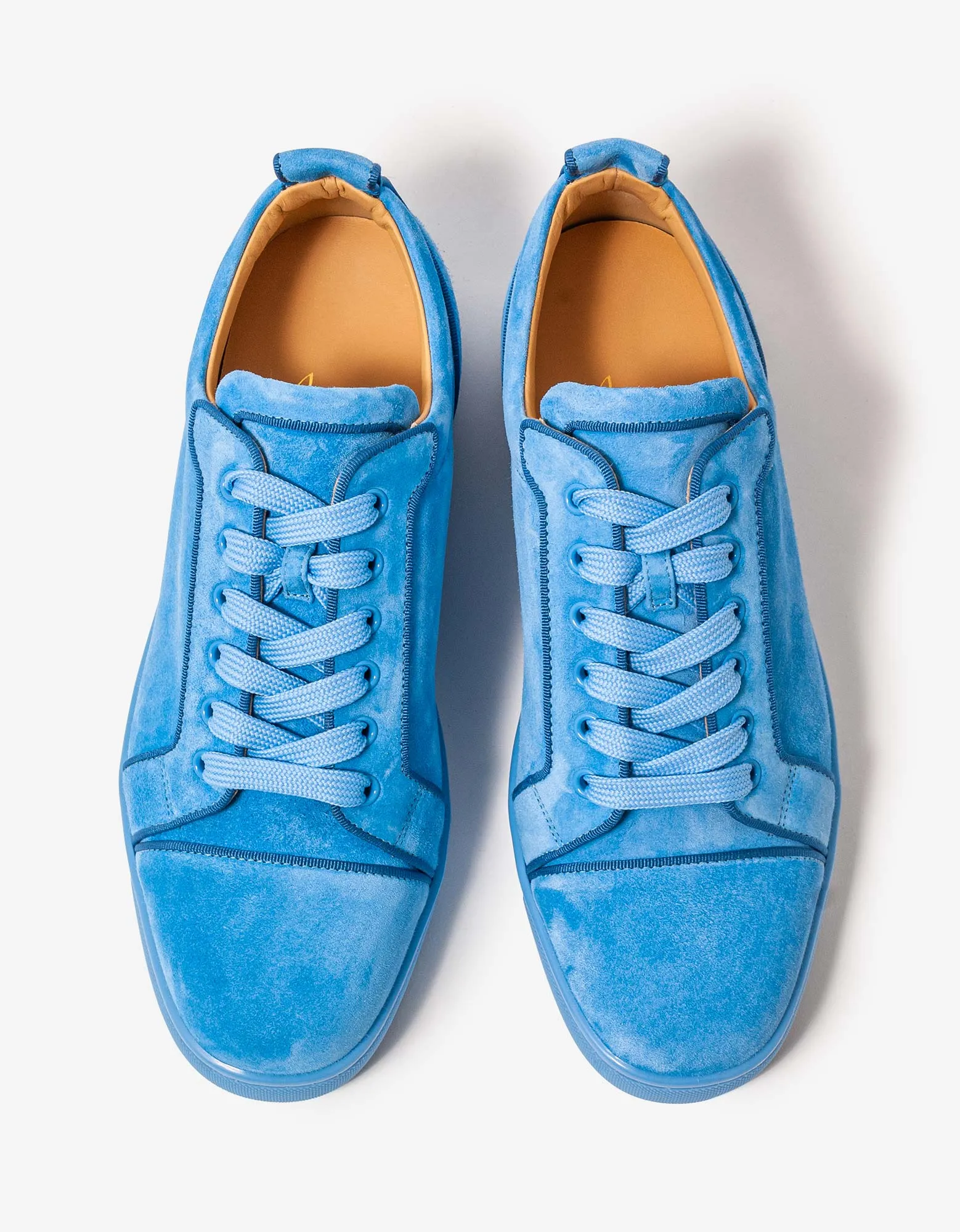 Christian Louboutin Louis Junior Orlato Greek Blue Suede Trainers sold by Zoo Fashions product image thumbnail 5