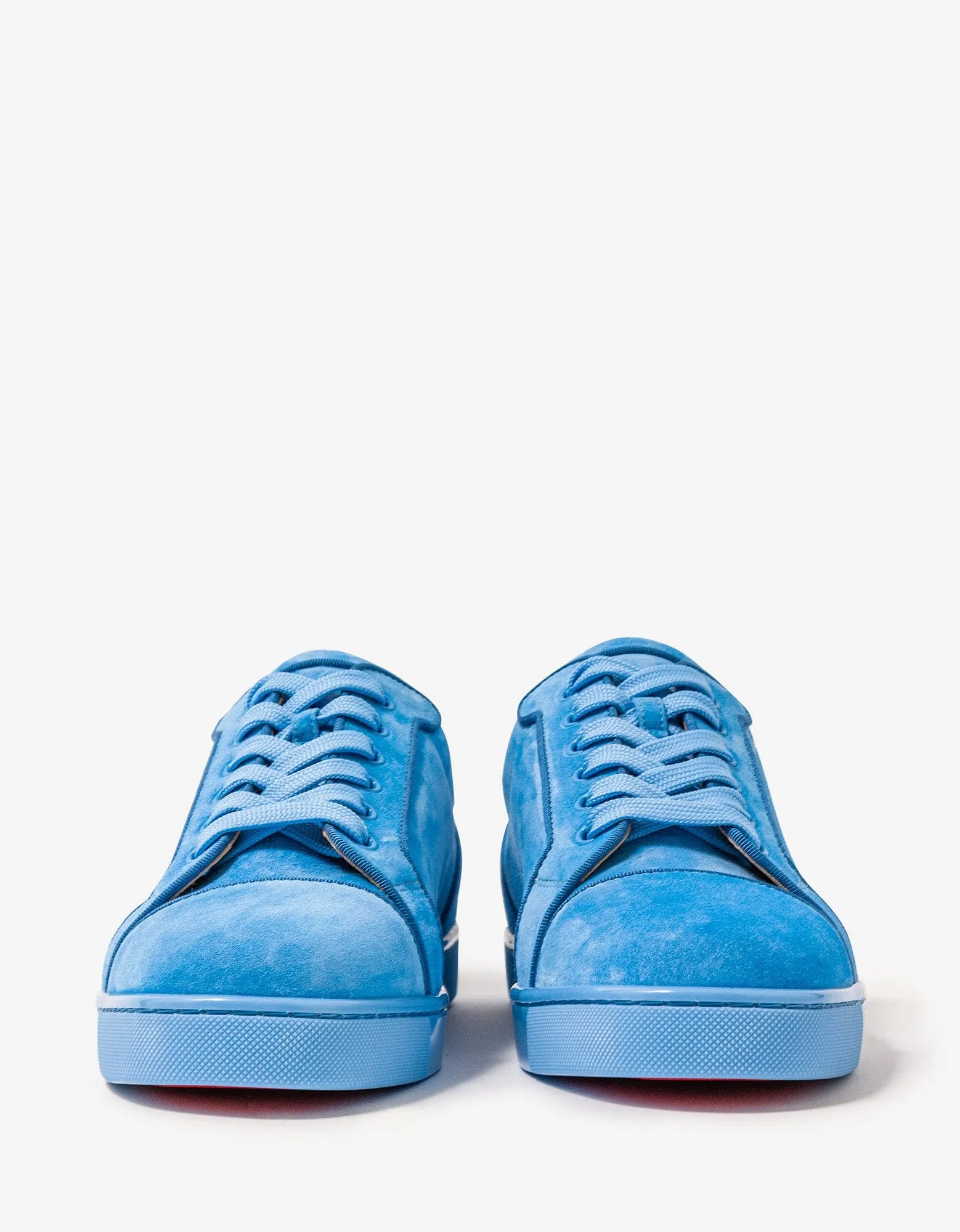 Christian Louboutin Louis Junior Orlato Greek Blue Suede Trainers sold by Zoo Fashions product image thumbnail 4