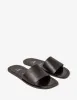 Christian Louboutin Coolraoul Black Leather Slide Sandals sold by Zoo Fashions