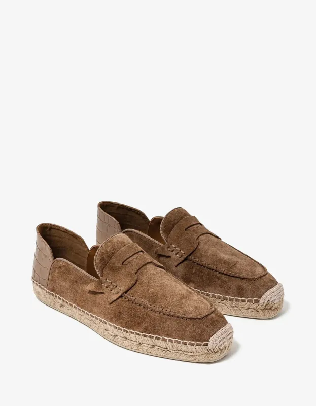 Christian Louboutin Paquepapa No Back Brown Espadrilles - sold by Zoo Fashions