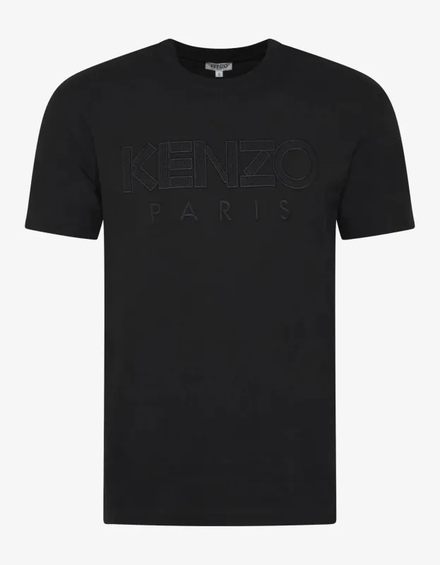 Kenzo Black Logo Embroidery T-Shirt sold by Zoo Fashions