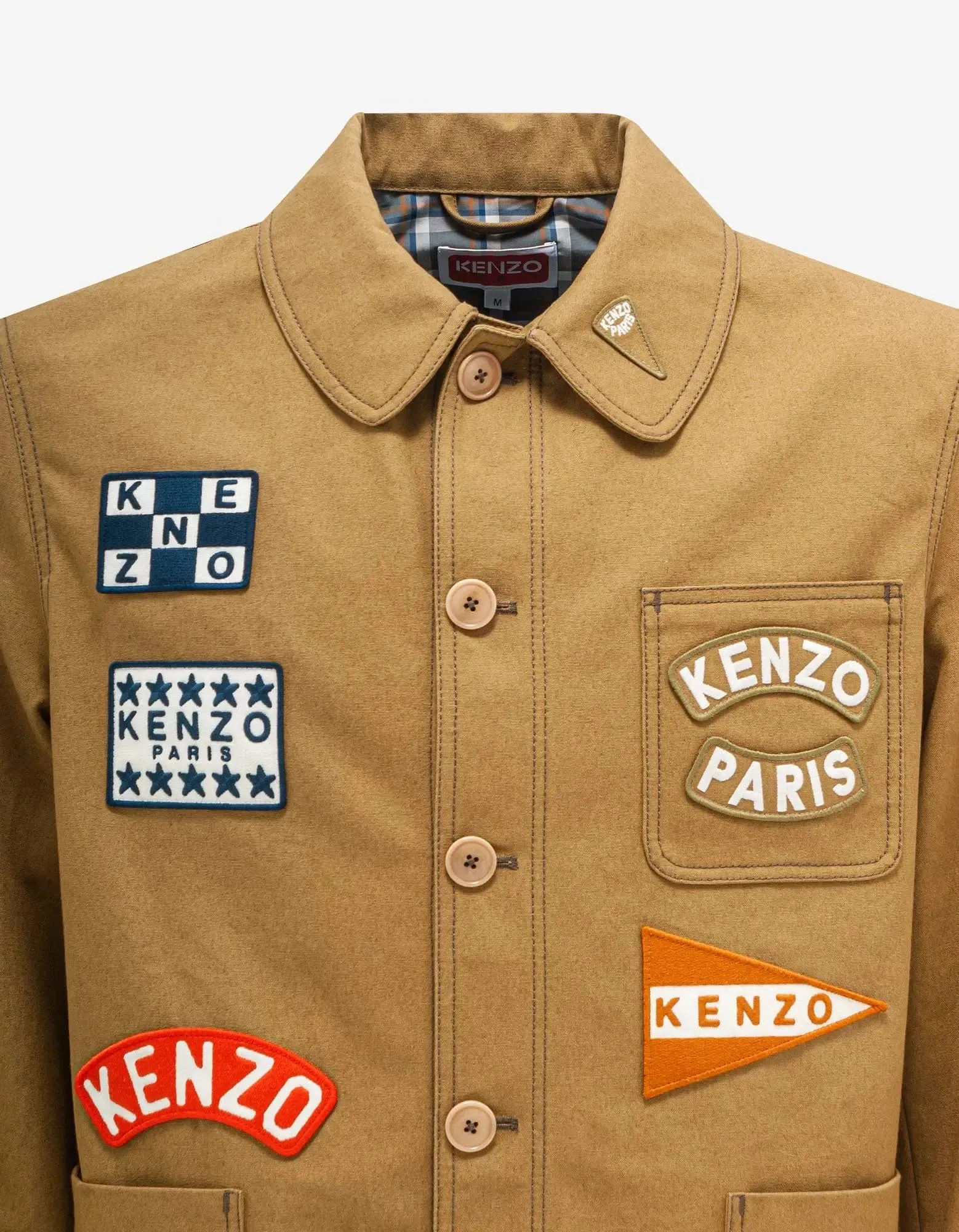 Kenzo Beige 'Kenzo Sailor' Workwear Jacket sold by Zoo Fashions product image thumbnail 3