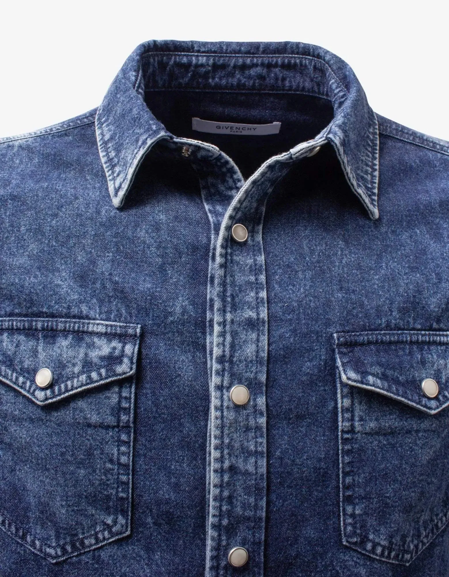 Givenchy Blue 4G Logo Band Denim Shirt sold by Zoo Fashions product image thumbnail 3